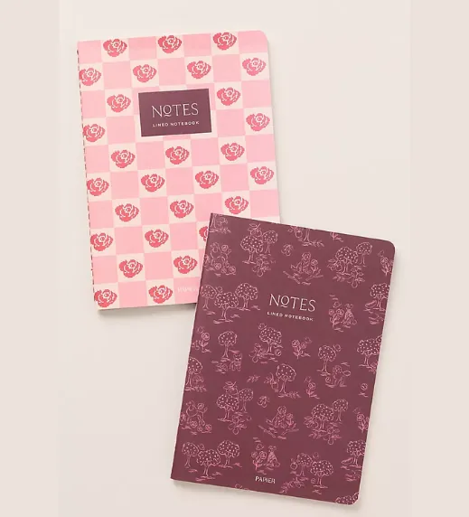 Toile and Roses Stitch Bound Notebooks